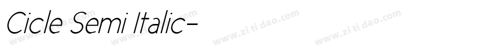 Cicle Semi Italic字体转换